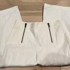 Nanette Lenore White Pants with Zipper Details Size 8